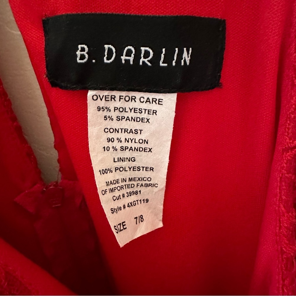 B. Darlin Juniors’ Lace Bodice A-Line Dress - Picture 4 of 7